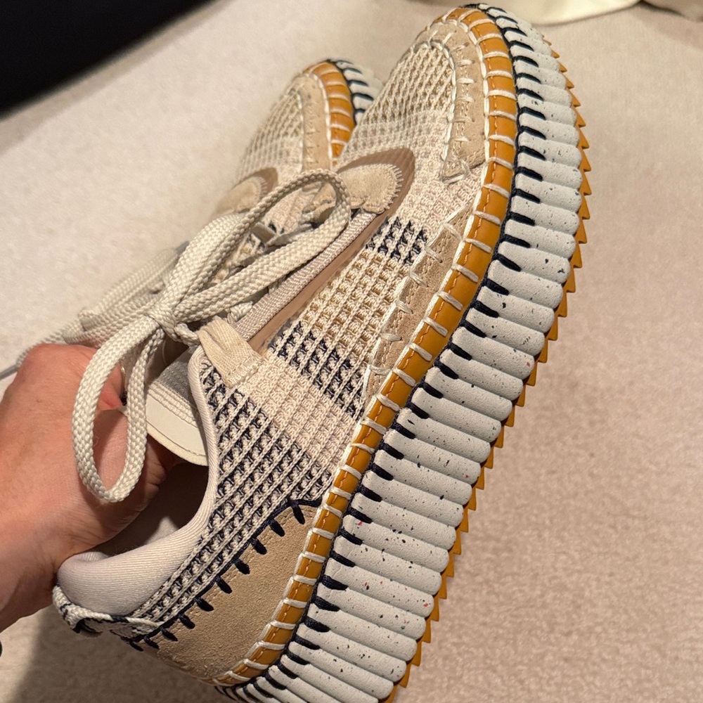 Chloe Nama Stitch Walking Sneakers - Biscotti Beige - Picture 4 of 7